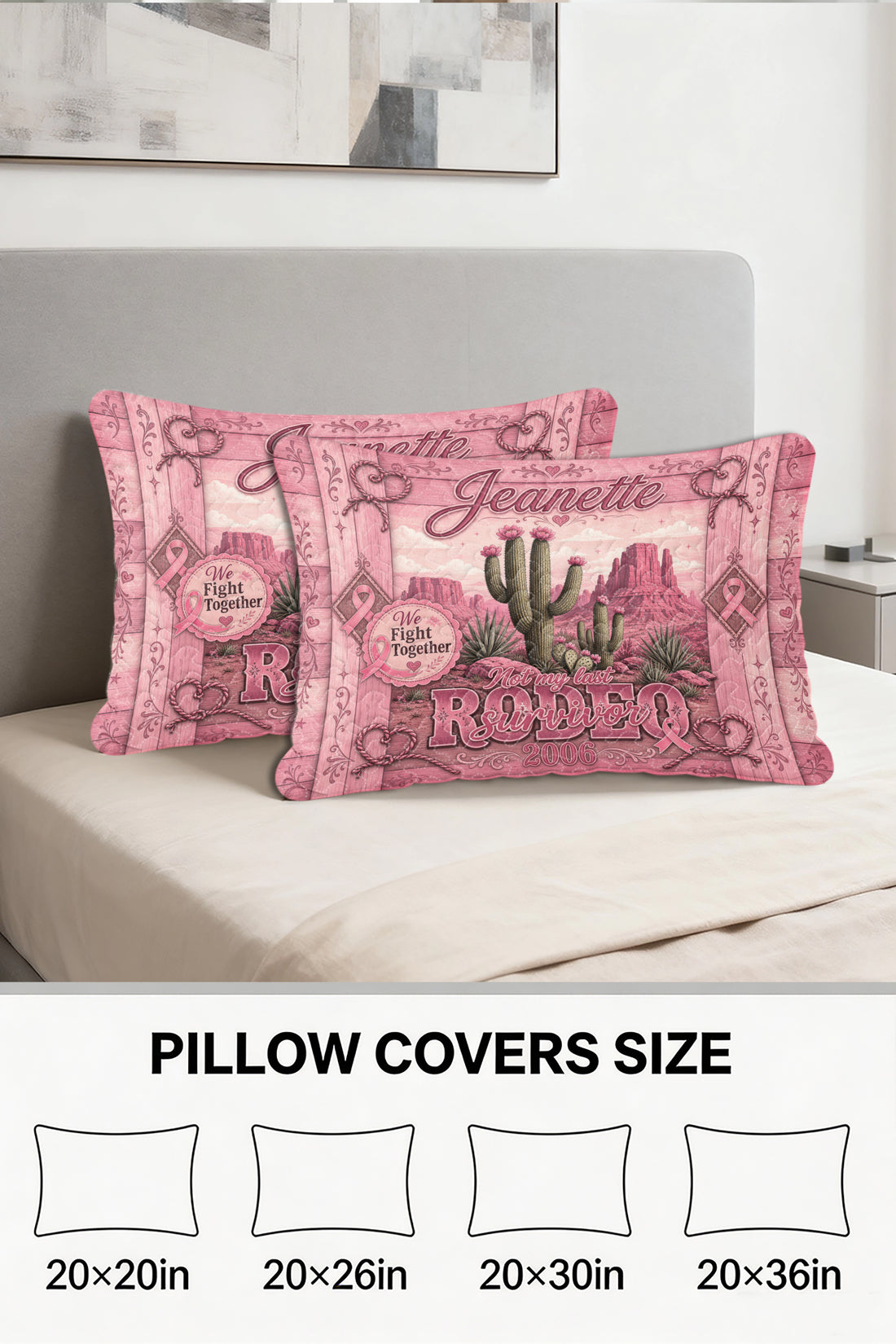 Rodeo Survivor Cactus Desert Wood Plank Quilt Pillows