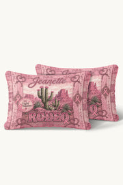 Rodeo Survivor Cactus Desert Wood Plank Quilt Pillow
