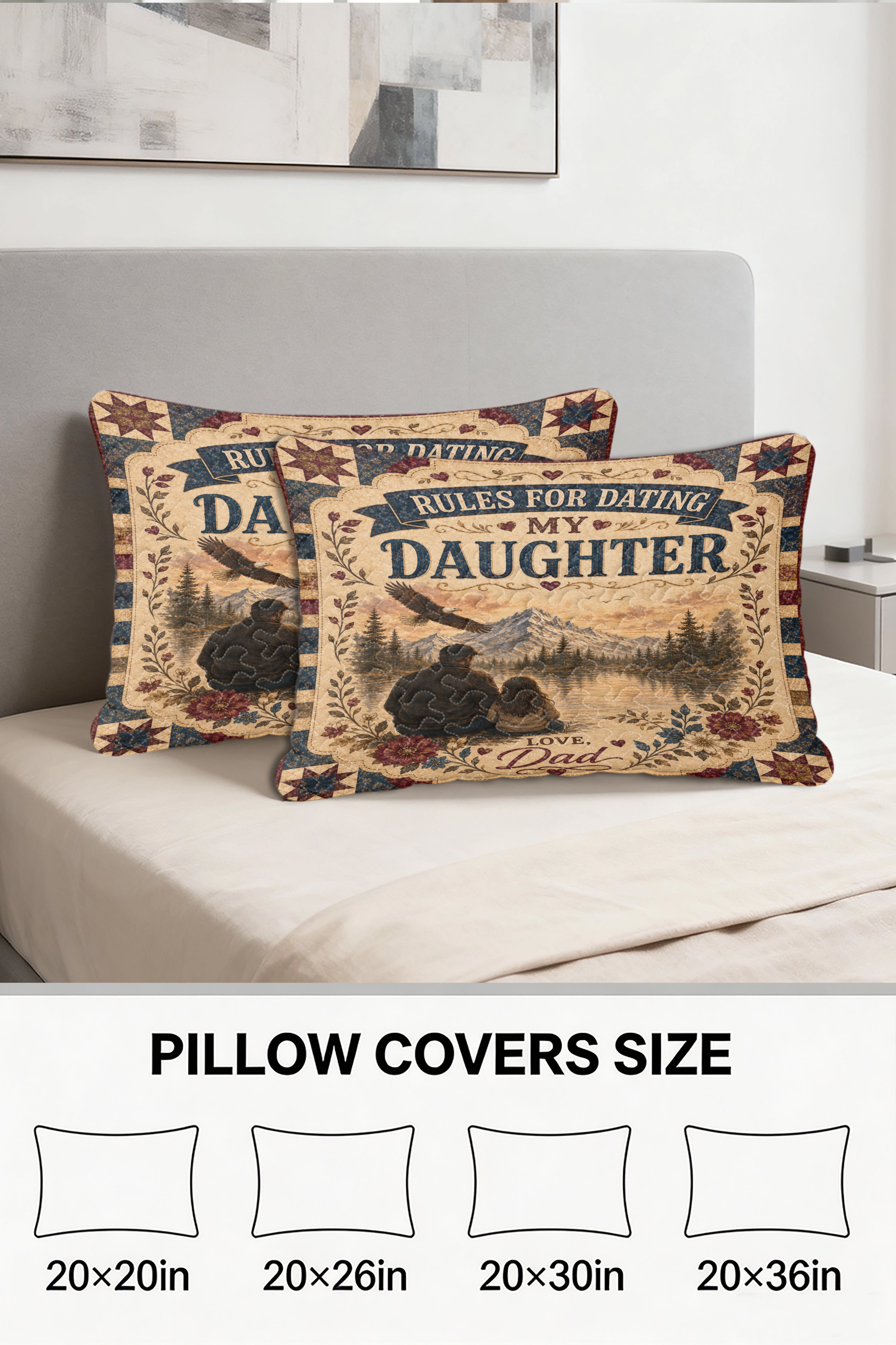 Rules For Dating My Daughter Protective Dad Pillow
