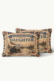 Rules For Dating My Daughter Protective Dad Quilt Pillow