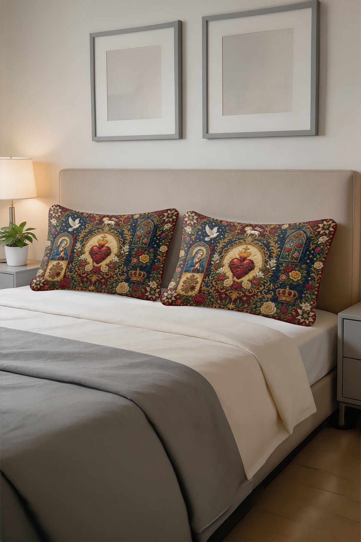 Sacred Heart Quilt Pillows