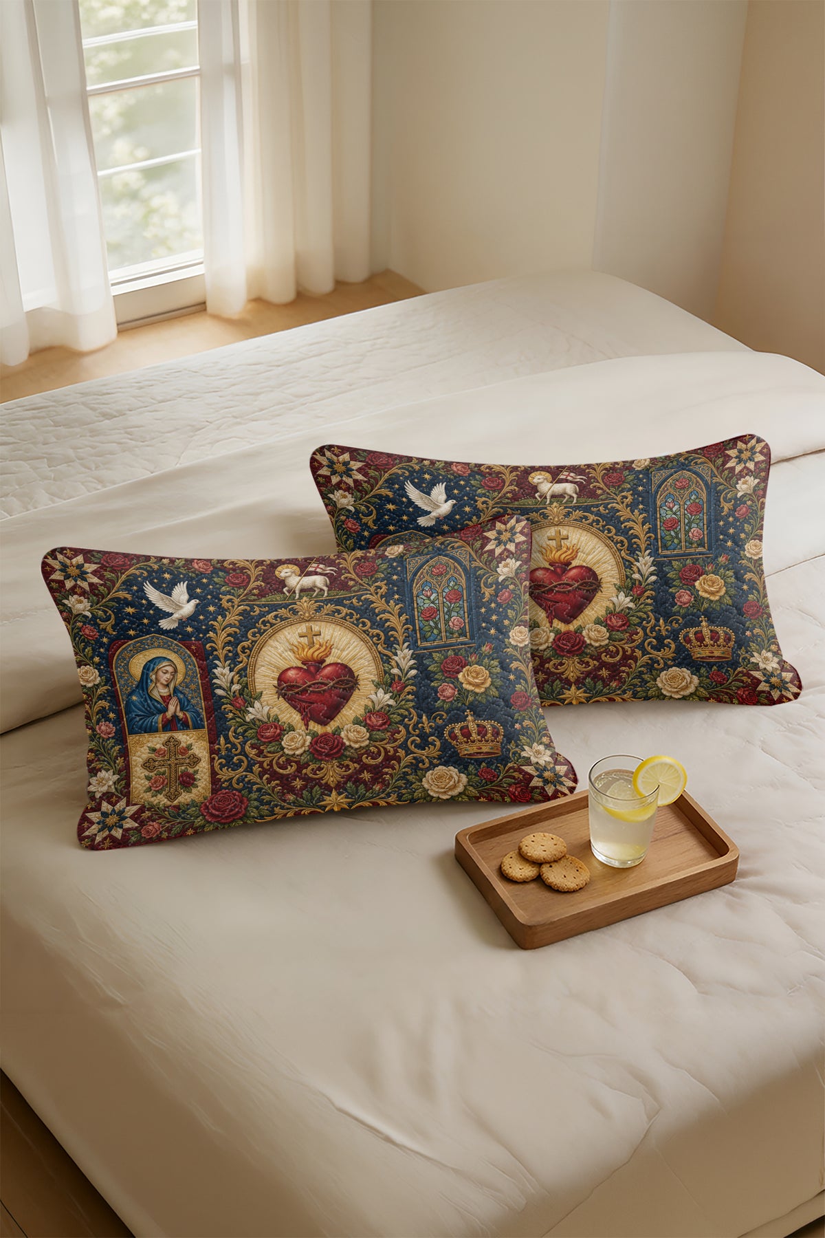 Sacred Heart Quilt Pillows