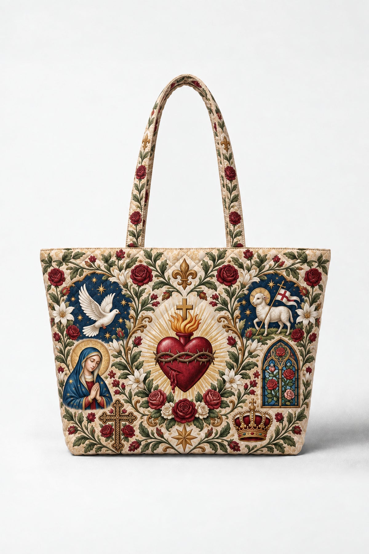 Sacred Heart Quilted Bag