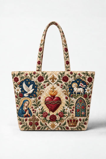Sacred Heart Quilted Bag