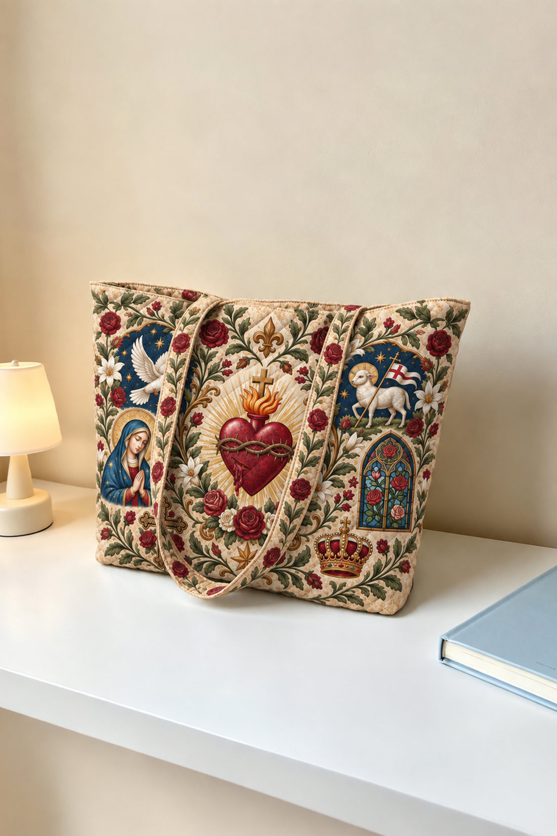 Sacred Heart Quilted Bag