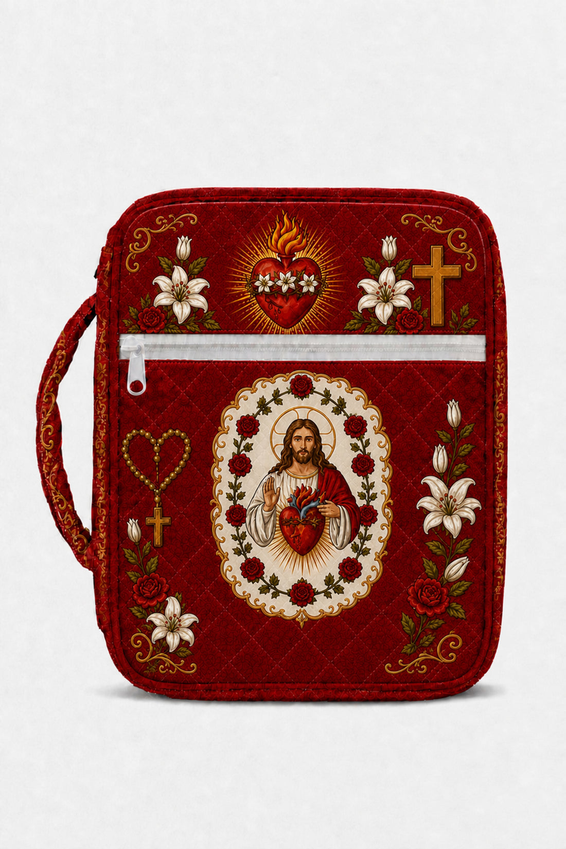 Sacred Heart of Jesus Christian Quilt Bible