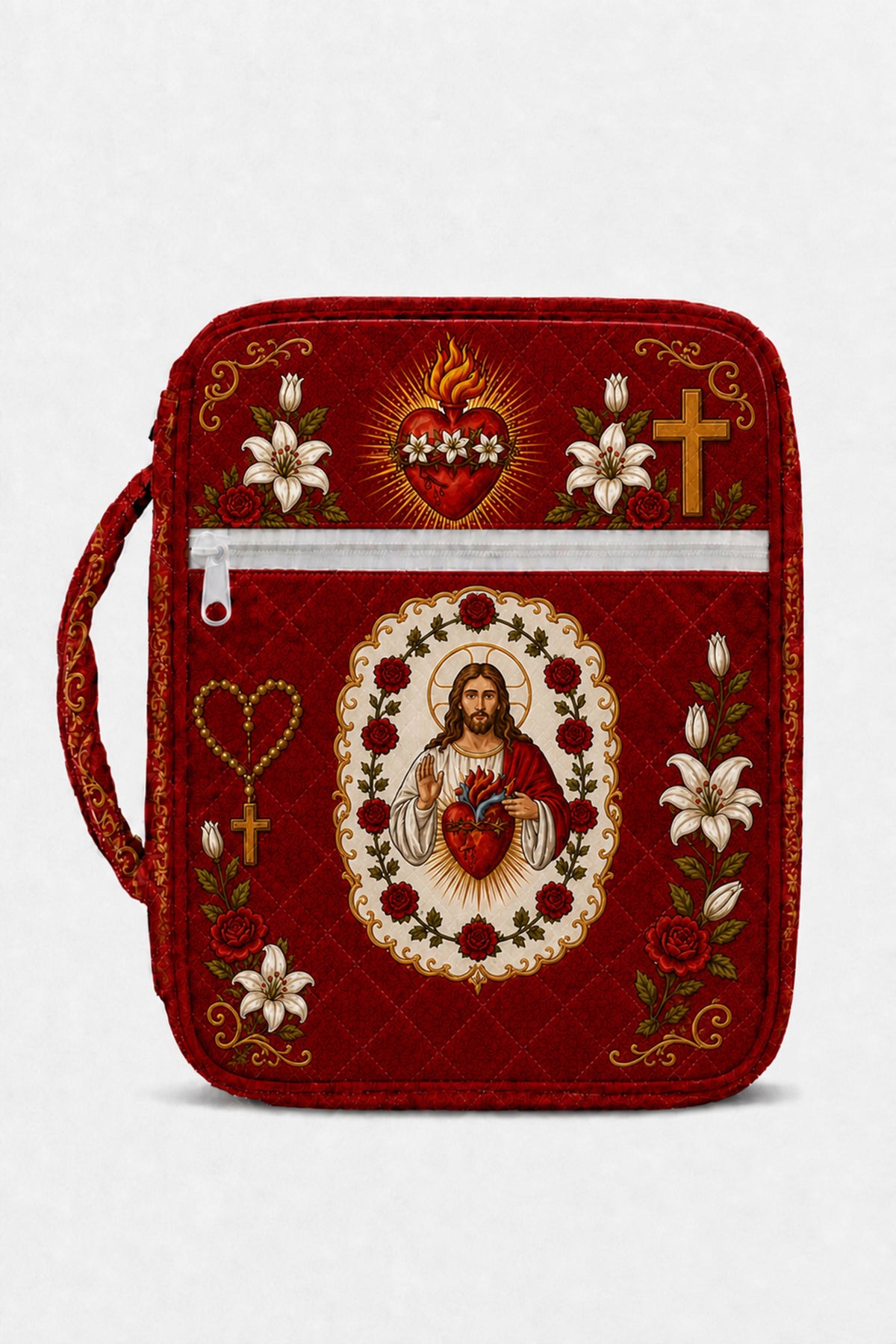 Sacred Heart of Jesus Christian Quilt Bible