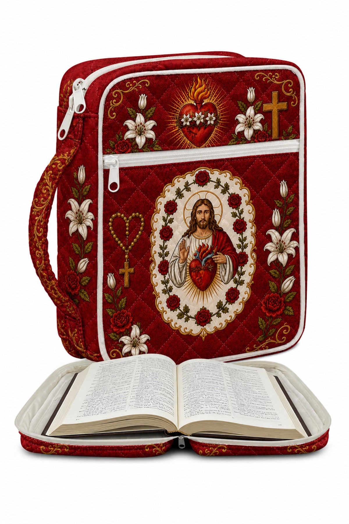 Sacred Heart of Jesus Christian Quilt Bible