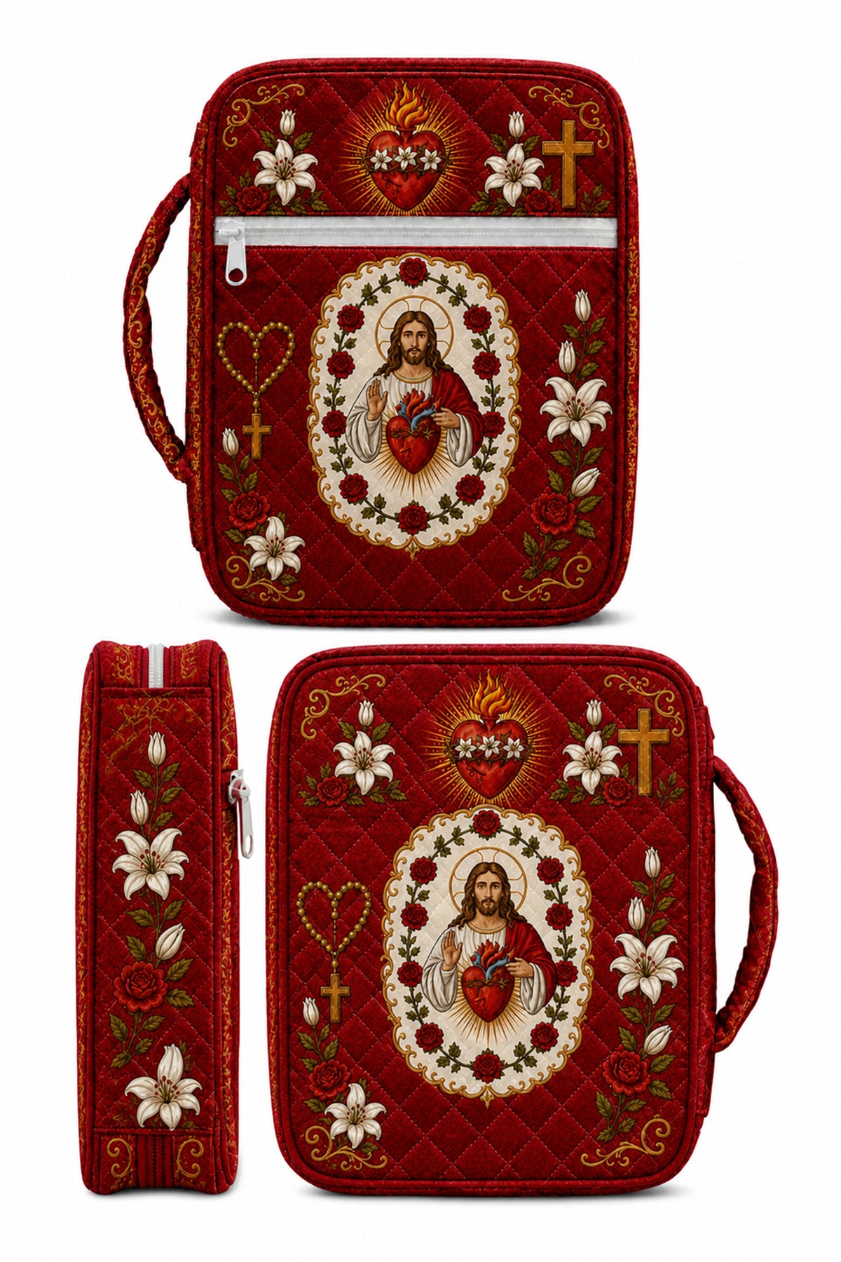 Sacred Heart of Jesus Christian Quilt Bible