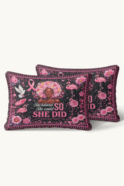 She Believed She Could So She Did Flamingo Quilt Pillow