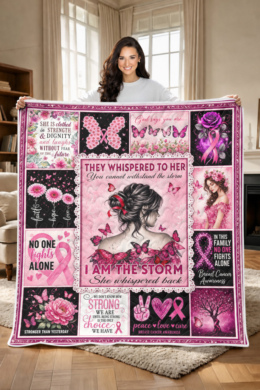 Storm Woman Portrait I Am The Storm Quilt Blanket