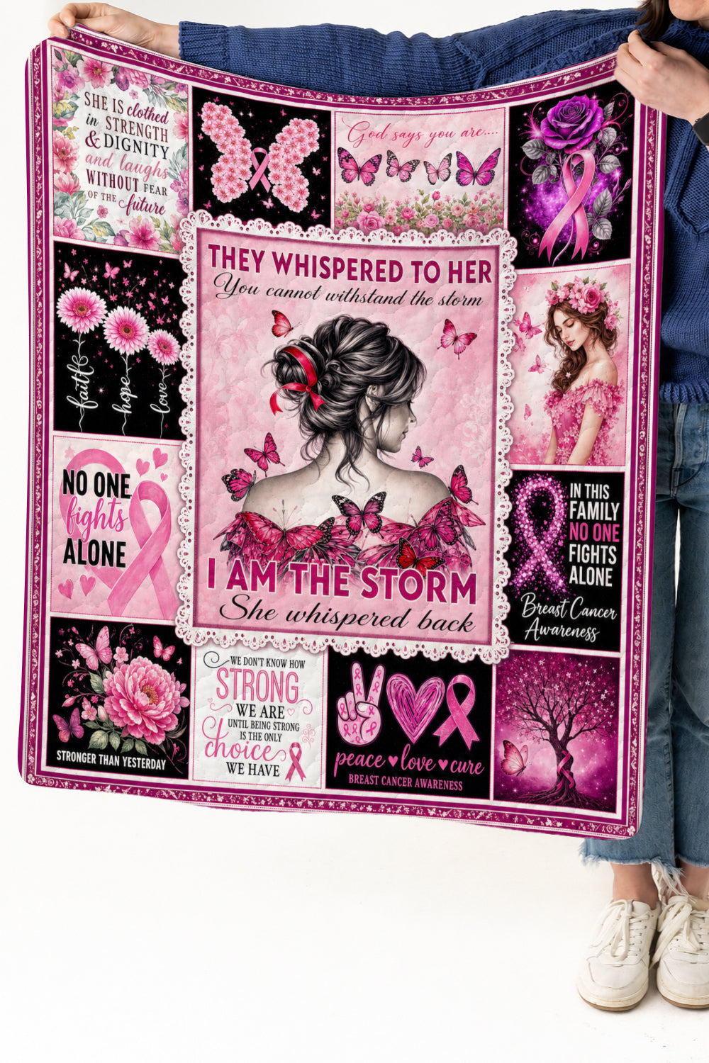 Storm Woman Portrait I Am The Storm Quilt Blanket