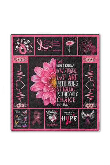 Sunflower We Dont Know How Strong Quilt Blanket