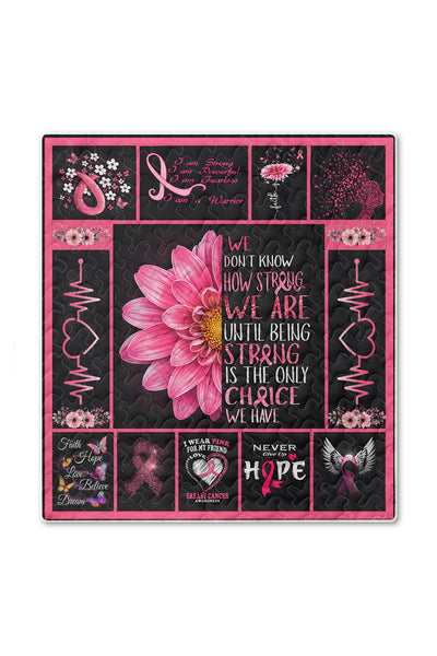 Sunflower We Dont Know How Strong Quilt Blanket