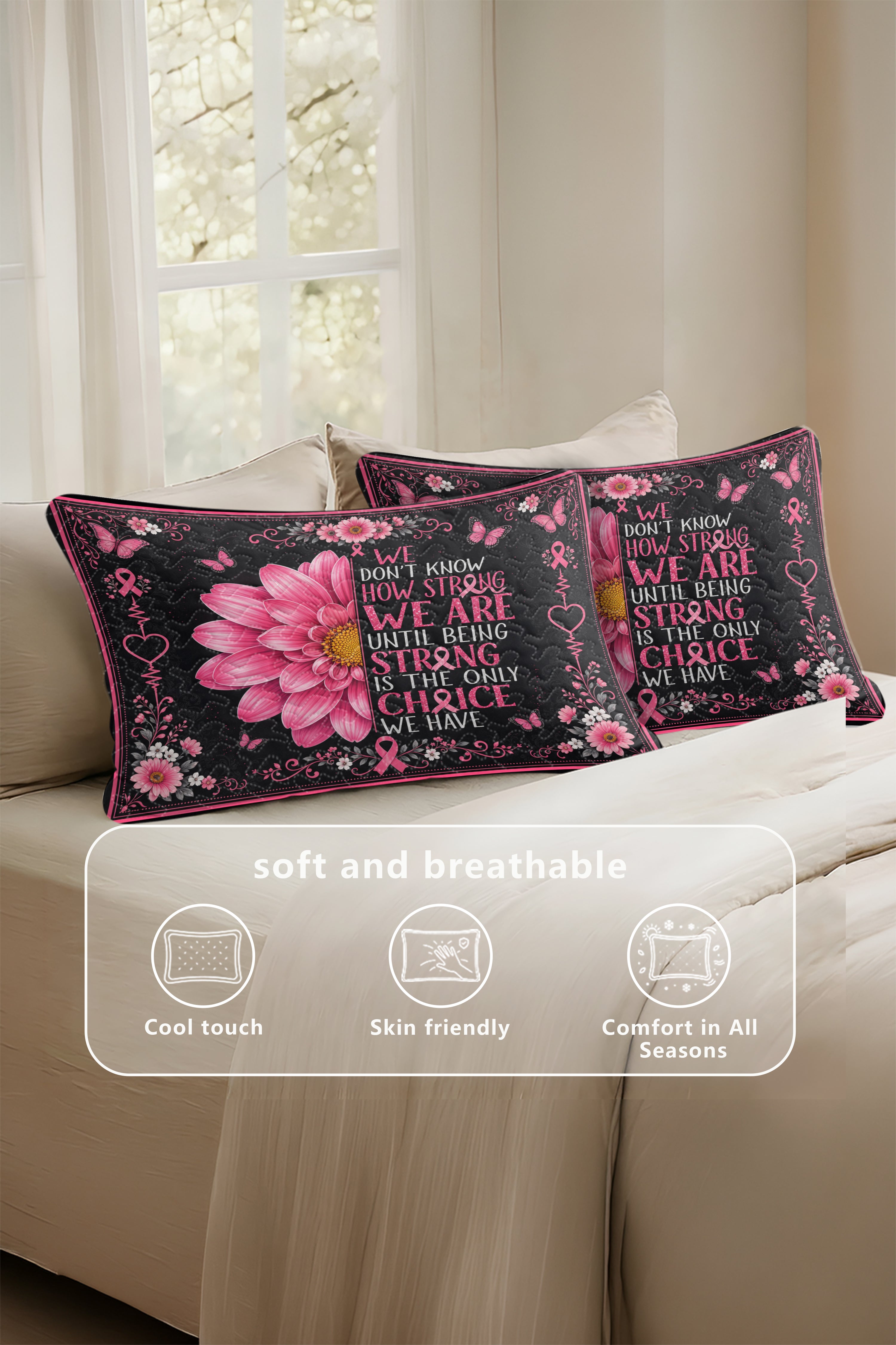 Sunflower We Dont Know How Strong Quilt Pillows