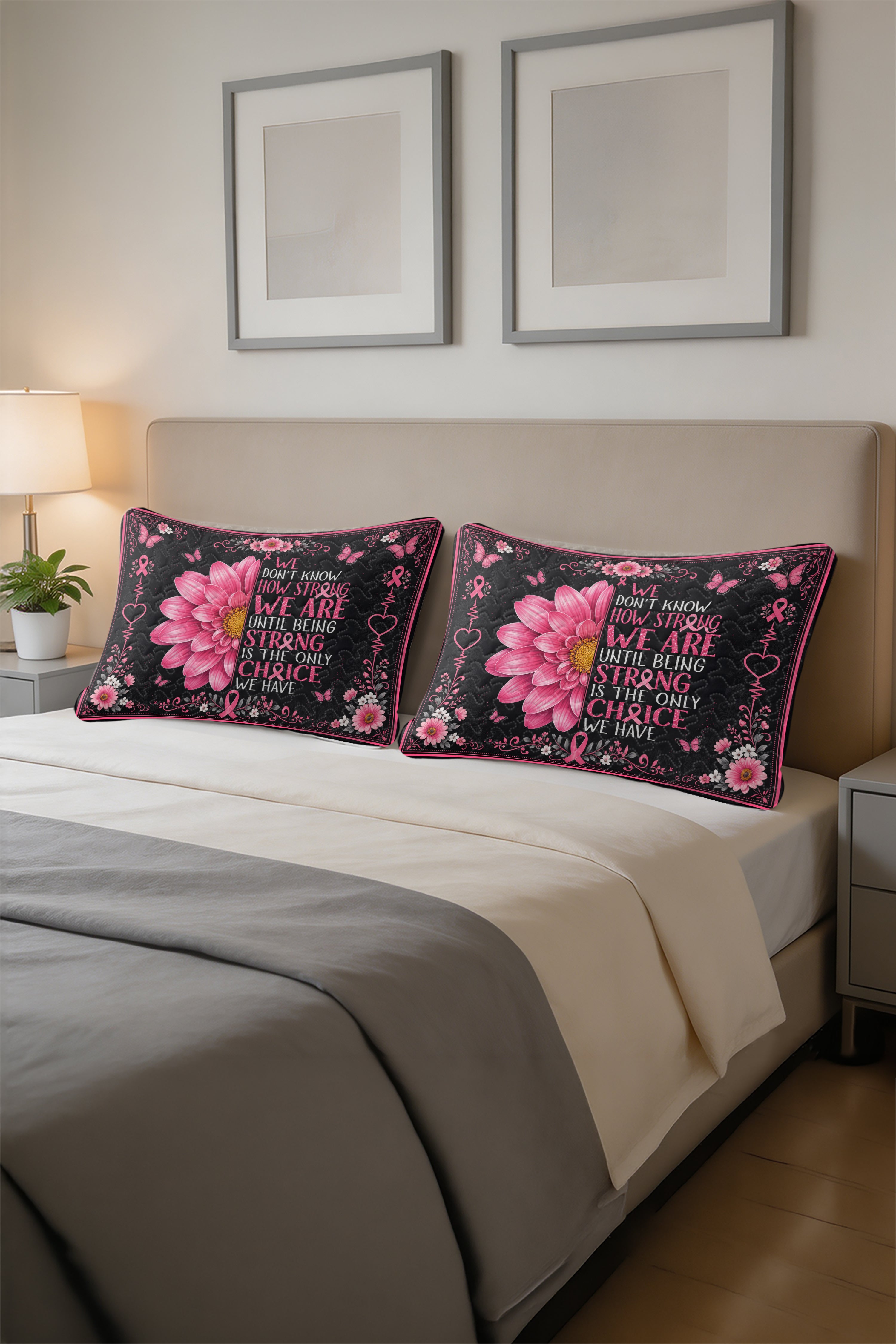 Sunflower We Dont Know How Strong Quilt Pillows