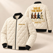 This Is The Way Jesus Crosswalk Quilted Bomber Jacket