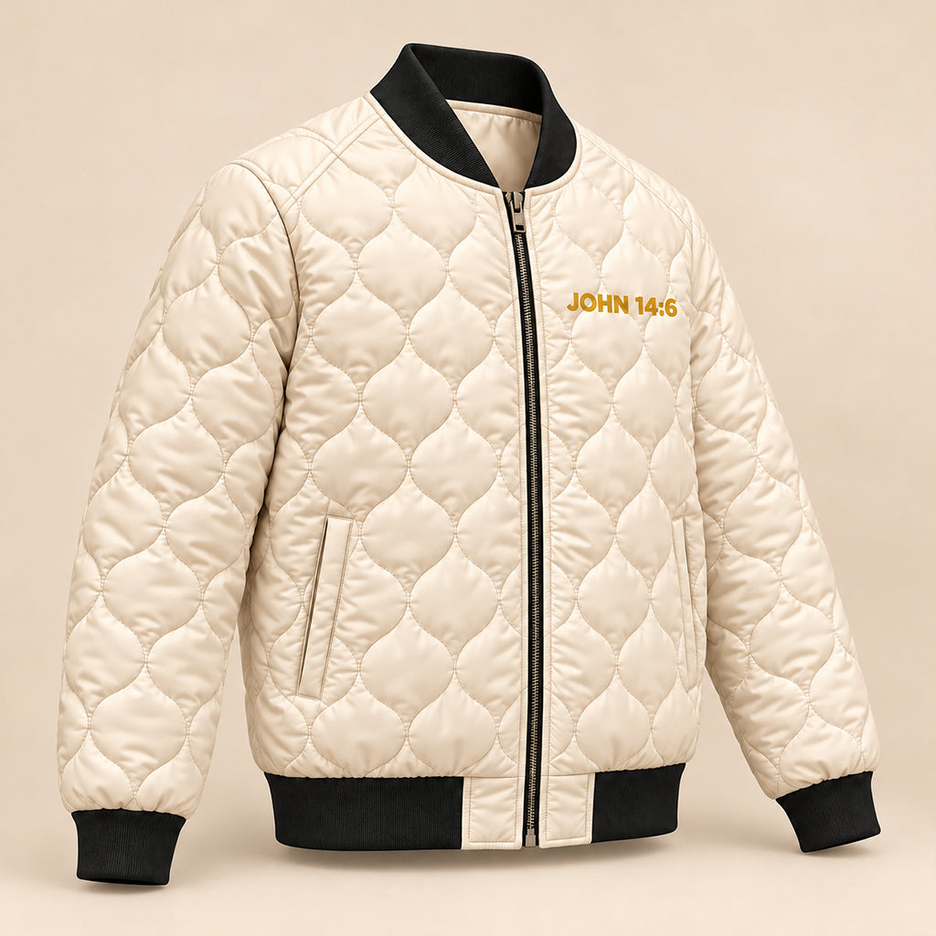 This Is The Way Jesus Crosswalk Quilted Bomber Jacket – view 4