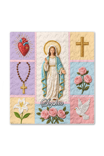 Virgin Mary Quilt Blanket