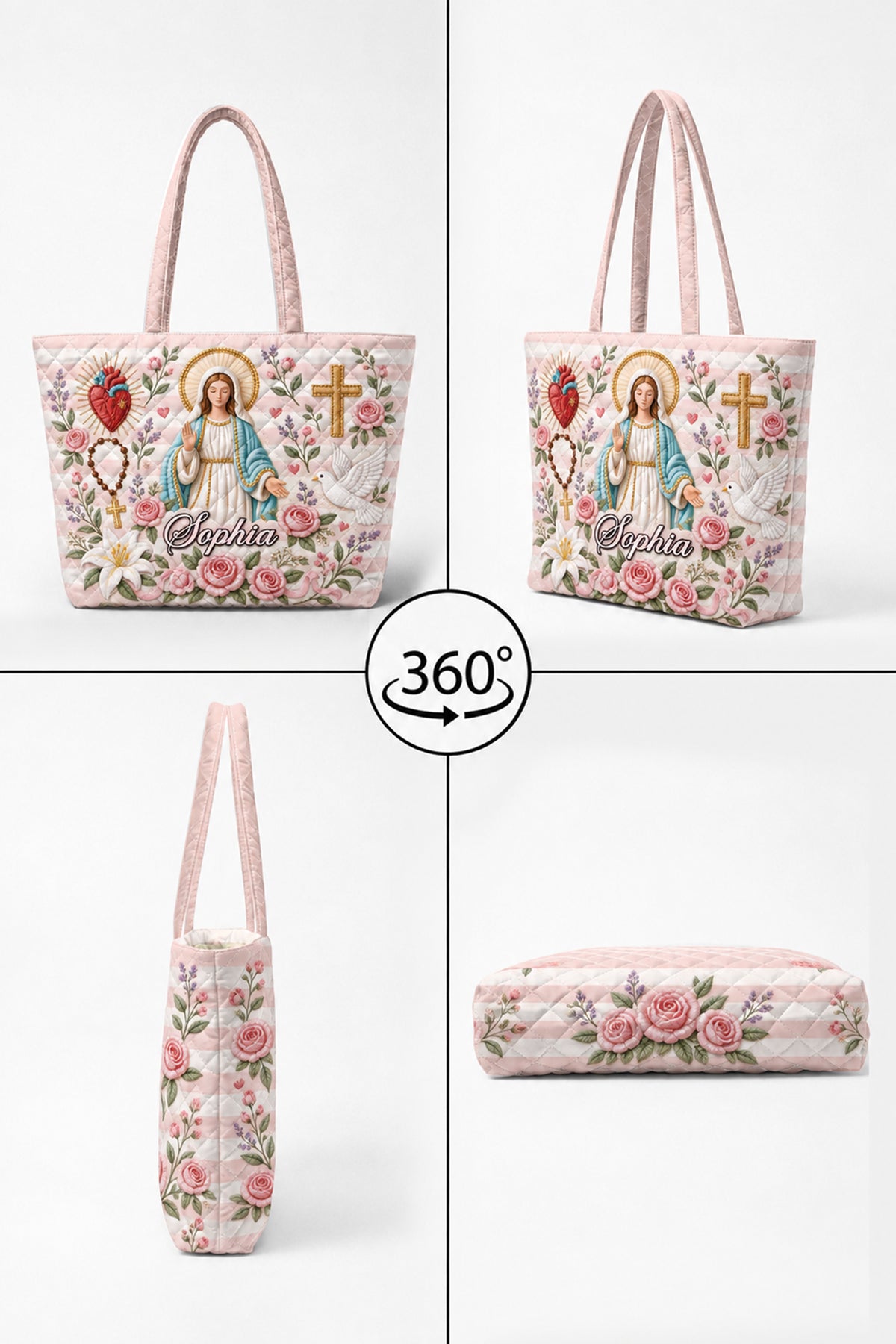 Virgin Mary Quilted Bag