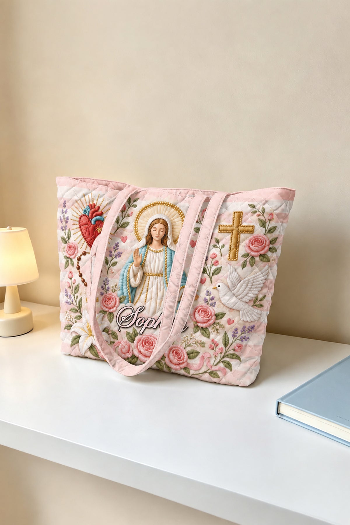 Virgin Mary Quilted Bag
