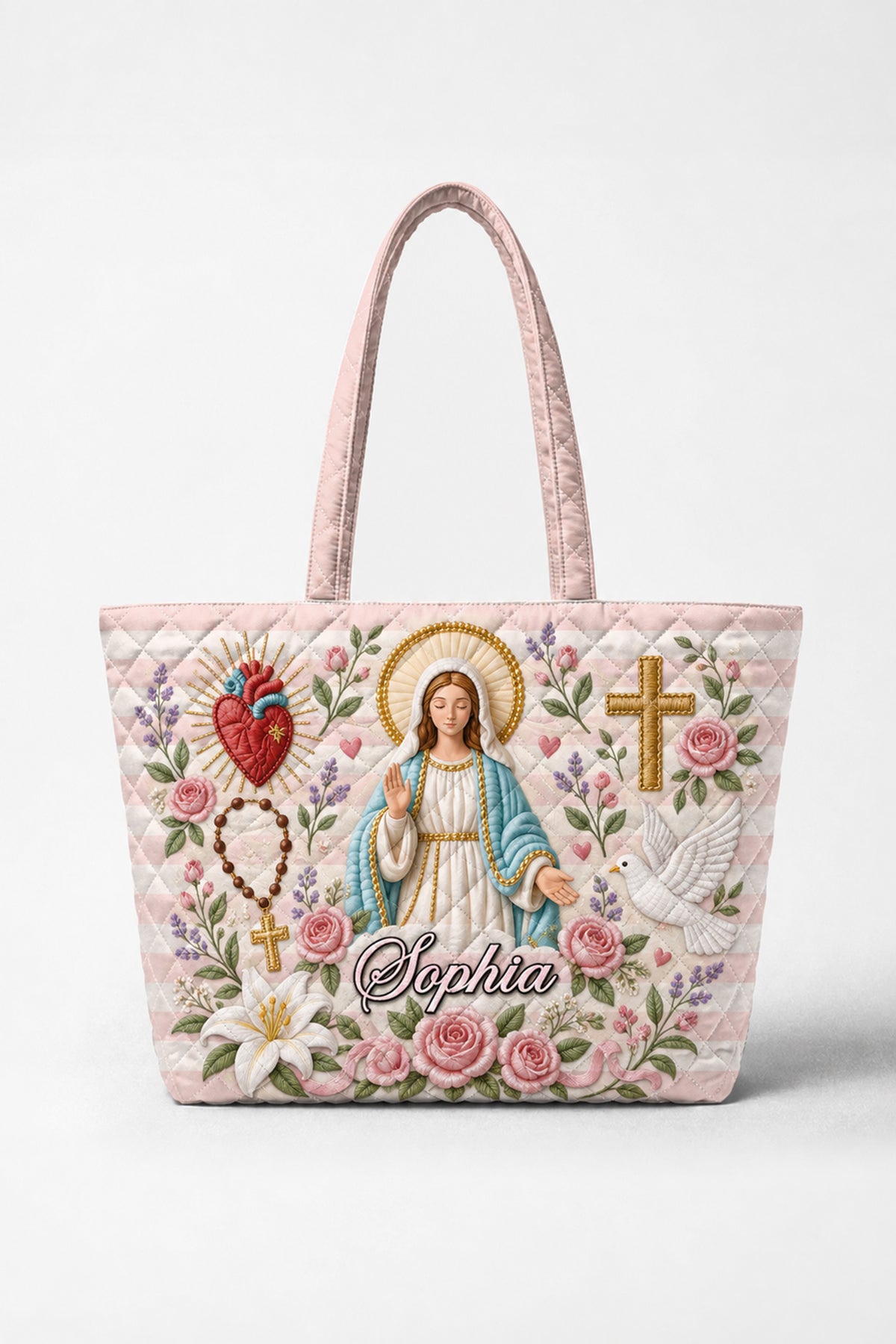 Virgin Mary Quilted Bag