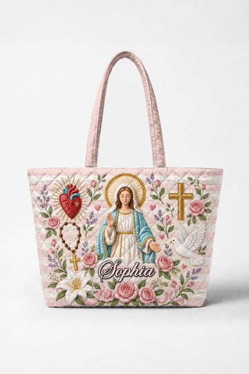 Virgin Mary Quilted Bag