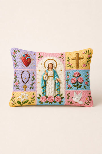 Virgin Mary Quilt Pillows