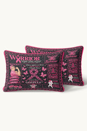 Warrior Fill In Name Month Survivor Quilt Pillow